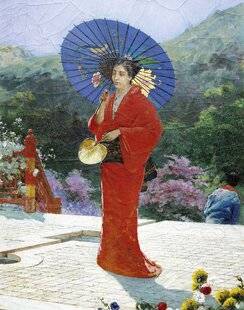 Les Veillées des Chaumières 3670 Fille japonaise Gustav NACCIARONE (1831-1929) Gallerie Ricci Oddi, Piacenza (Italie)