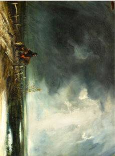 Les Veillées des Chaumières 3673 Paul HUET (1803-1869) Le Cavalier ou Le Retour du grognard