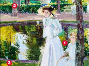 Les Veillées des Chaumières 3675 María dans le jardin de La Granja de San Ildefonso -Joaquín Sorolla