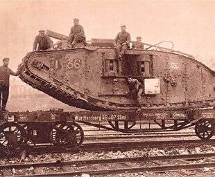 Guerres & Histoire 79 Je lis dans un vieux Guerres & Histoire que l'Allemagne a fabriqué 90 chars A7V en 14-18. Mais quand les Alliés demandent la livraison de tous les tanks restants, on parle alors de 200 machines. Pouvez-vous m'expliquer ?