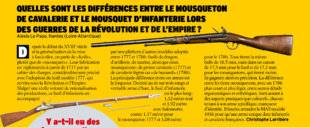 Guerres & Histoire 86 QUELLES SONT LES DIFFÉRENCES ENTRE LE MOUSQUETON DE CAVALERIE ET LE MOUSQUET D'INFANTERIE LORS DES GUERRES DE LA RÉVOLUTION ET DE L'EMPIRE ?