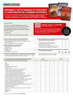 Guerres & Histoire 91 ENQUÊTE LECTEURS