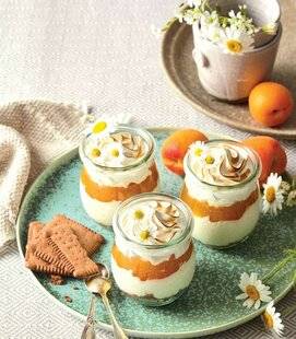 Gourmand 508 Verrine meringuée à l'abricot et au yaourt