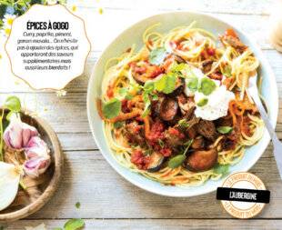 Gourmand 508 RAGOÛT D'AUBERGINE AU BŒUF, TOMATE, SPAGHETTIS ET RICOTTA