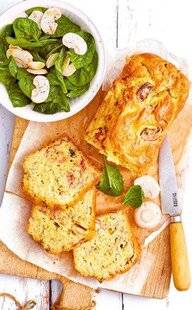 Gourmand 511 CAKE AU JAMBON CRU, CHAMPIGNONS ET BLEU D'AUVERGNE