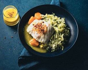 Gourmand 512 SKREI DE NORVÈGE À LA MANDARINE, EMBEURRÉE DE CHOU ET POMME DE TERRE