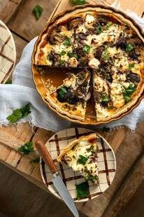 Gourmand 512 QUICHE CHAMPIGNONS BRUNS ET CHÈVRE FRAIS