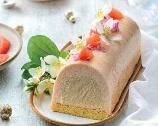 Gourmand 512 Bûche au pamplemousse et jasmin