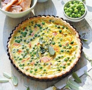 Gourmand 518 QUICHE AU SAUMON ET AUX PETITS POIS