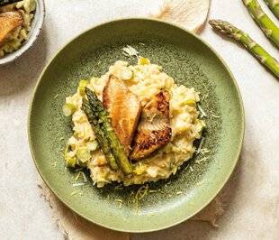 Gourmand 518 RISOTTO D'ASPERGE ET FILET DE TILAPIA AU CITRON