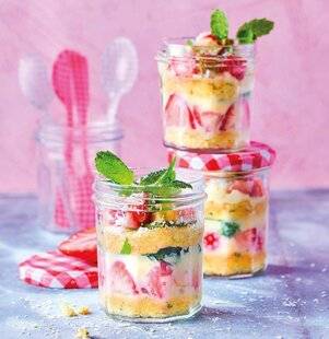 Gourmand 518 Verrine façon fraisier à la noix de coco