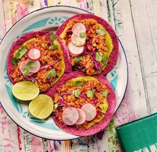 Gourmand 519 TACO DE BETTERAVE À LA VIANDE HACHÉE