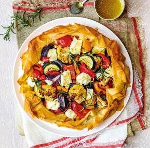 Gourmand 519 TARTE FILO AUX LÉGUMES RÔTIS ET FETA