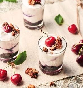 Gourmand 519 Pannacotta aux cerises