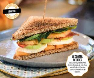 Gourmand 520 CLUB SANDWICH MELON, CHORIZO ET MOZZARELLA