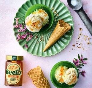 Gourmand 521 CRÈME GLACÉE AU LAIT D'AMANDE, MIEL DE FLEURS ET D'ORANGER ET AMANDES