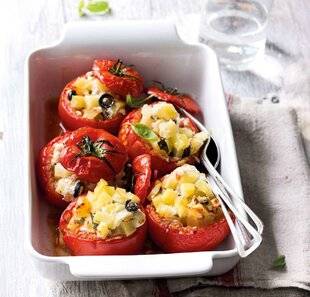 Gourmand 522 TOMATES FARCIES AUX POMMES DE TERRE ET AU CHÈVRE FRAIS