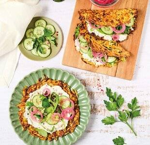 Gourmand 522 WRAPS DE LÉGUMES, JEUNES POUSSES ET PICKLES D'OIGNON ROUGE