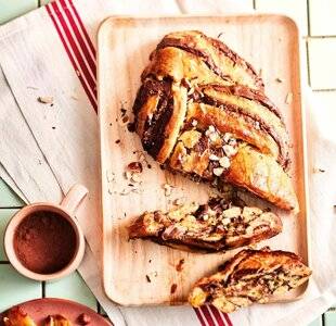 Gourmand 523 Brioche tressée au chocolat et bananes caramélisées