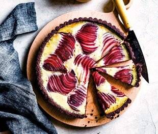 Gourmand 524 Tarte aux poires pochées, crème à la vanille