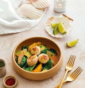 Gourmand 525 SALADE DE NOIX DE SAINT-JACQUES AUX AGRUMES