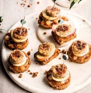 Gourmand 525 CANAPÉS SUCRÉS-SALÉS AU BOUDIN BLANC