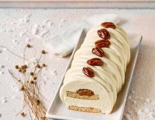 Gourmand 525 BÛCHE VANILLE ET NOIX DE PÉCAN