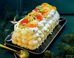 Gourmand 525 BÛCHE PAVLOVA AUX AGRUMES