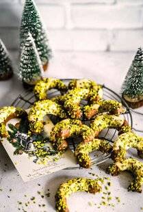 Gourmand 525 Kipferls aux deux chocolats et pistaches