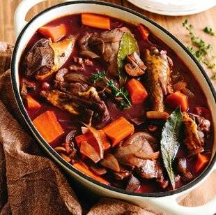 Gourmand 526 PINTADE FORESTIÈRE FAÇON BOURGUIGNON