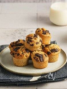 Gourmand 526 MUFFINS À LA FARINE DE CHÂTAIGNE ET AUX PÉPITES DE CHOCOLAT NOIR