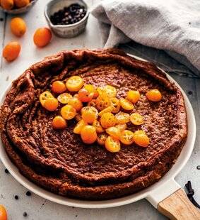 Gourmand 528 Tarte à la ricotta, cacao et kumquats