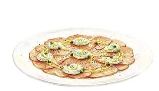 Gourmand 529 CARPACCIO DE TRUITE, CITRON ET FROMAGE FRAIS