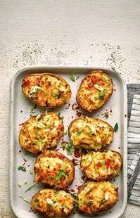 Gourmand 530 POMME DE TERRE FARCIE AU HADDOCK ET AU CHEDDAR