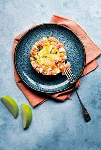 Gourmand 530 TARTARE SAUMON, GINGEMBRE ET POMME VERTE
