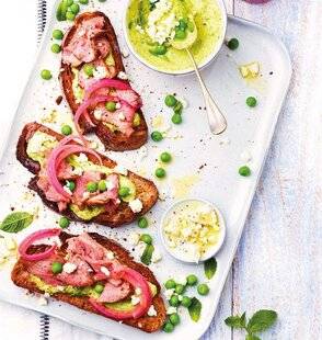 Gourmand 530 BRUSCHETTA D'AGNEAU AUX PETITS POIS