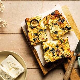 Gourmand 531 CLAFOUTIS DE COURGETTE, MOZZARELLA ET BASILIC