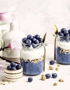Gourmand 532 Pudding de graines de chia aux myrtilles