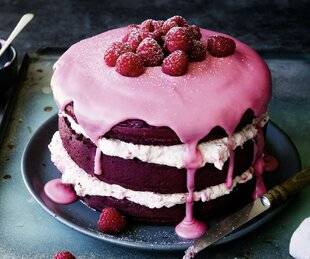 Gourmand 532 Layer cake aux framboises, au cacao et au chocolat ruby
