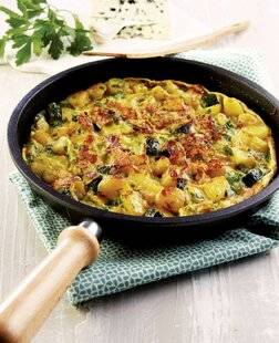 Gourmand 532 GALETTE DE POMMES DE TERRE, COURGETTES ET ROQUEFORT