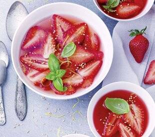 Gourmand 532 NAGE DE FRAISES AU BASILIC