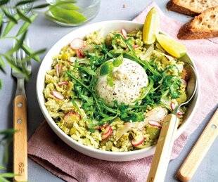 Gourmand 533 SALADE DE RIZ THAÏ, SAUCE CRÉMEUSE AU PESTO