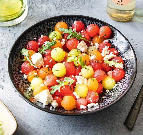 Gourmand 535 SALADE FRAÎCHEUR MELON, PASTÈQUE ET FETA