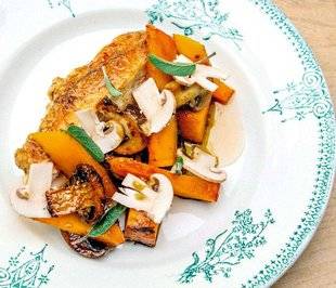 Hors Série 26 Poulet saumuré & son potimarron poêlé