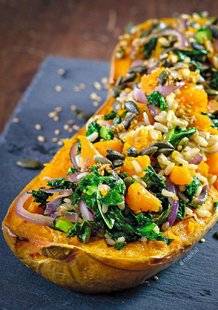 Hors Série 26 Butternut farcie au riz complet