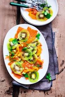 Hors Série 26 Carpaccio de kiwi au saumon