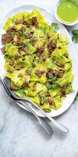 Hors Série 60 PAPPARDELLES AU BŒUF BRAISÉ ET PESTO D'ORTIE