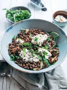 Hors Série 60 LENTILLES AUX COURGETTES ET À LA BURRATA