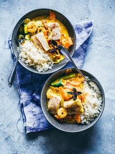 Hors Série 63 LÉGUMES, SAUCE CREVETTE ET COLIN POCHÉ