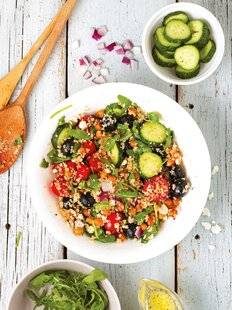 Vital Food 39 TABOULÉ DE QUINOA ET POIS CHICHES ÉPICÉS AUX TOMATES GRILLÉES